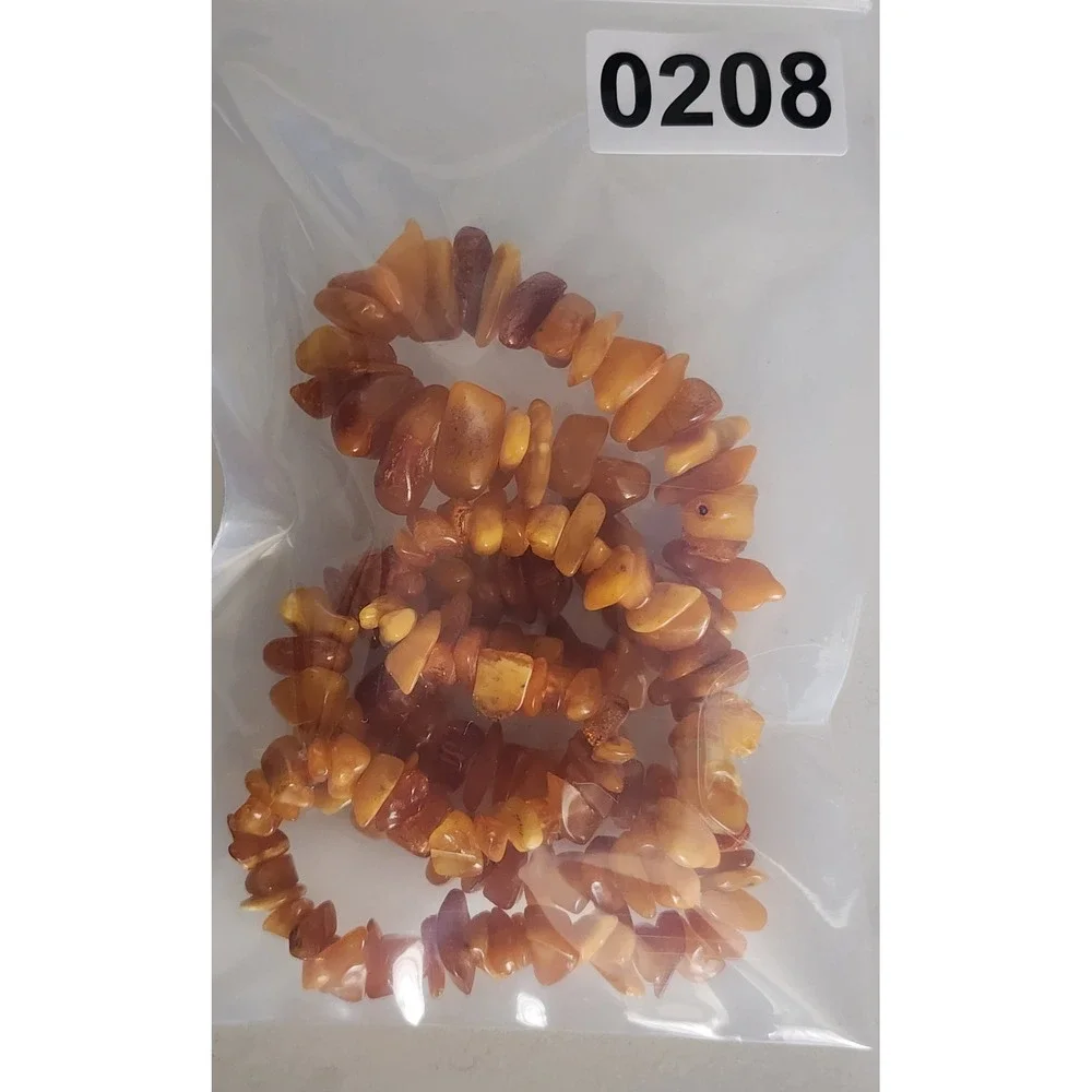 Vintage Natural Baltic Amber Chip Necklace Honey Butterscotch 24